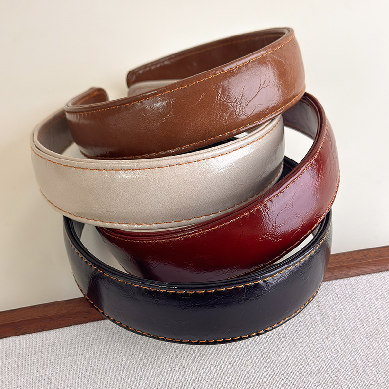 Leatherwork Pony - Deri Bantlar Basit Düz Renk Kore