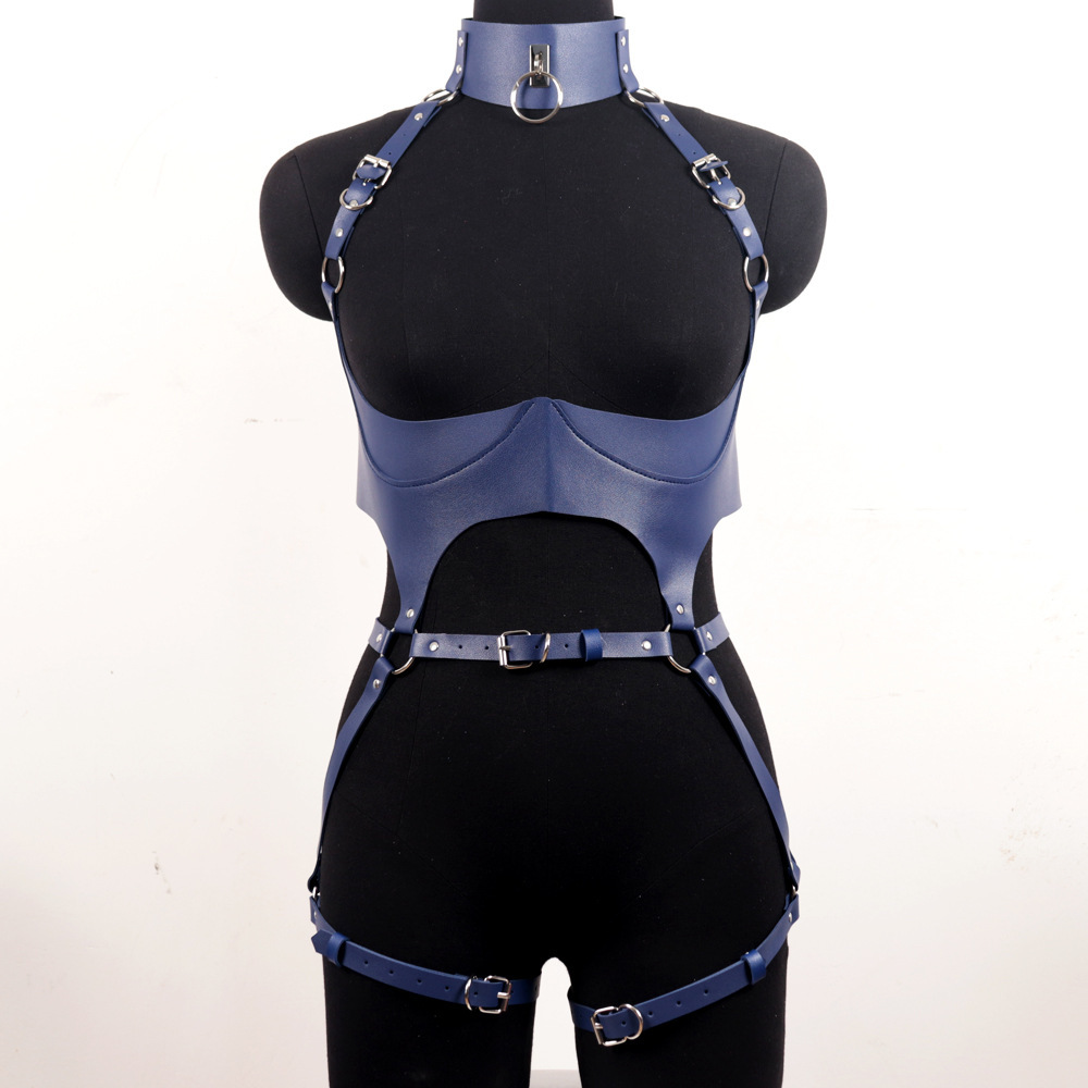Leather Work Harness - Kadın Deri Koşum Setleri Seksi Iç