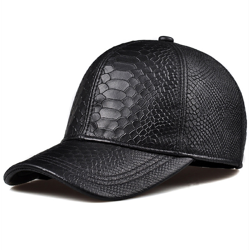 Leather Work Hat - Moda 2024 yeni timsah desen beyzbol