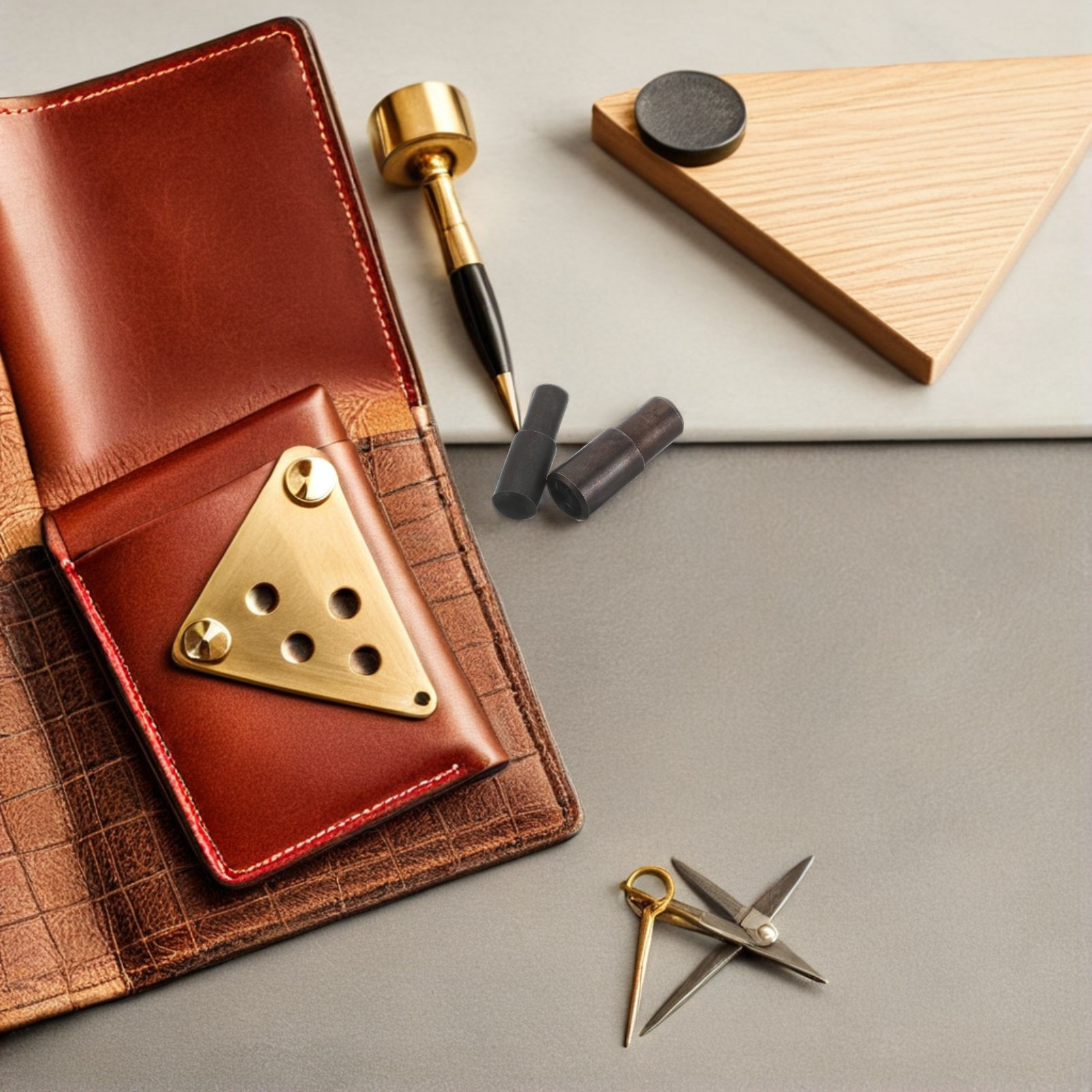 Leatherwork Rivet Setter - 2 Adet Saplama Perçin Delme Kalıbı