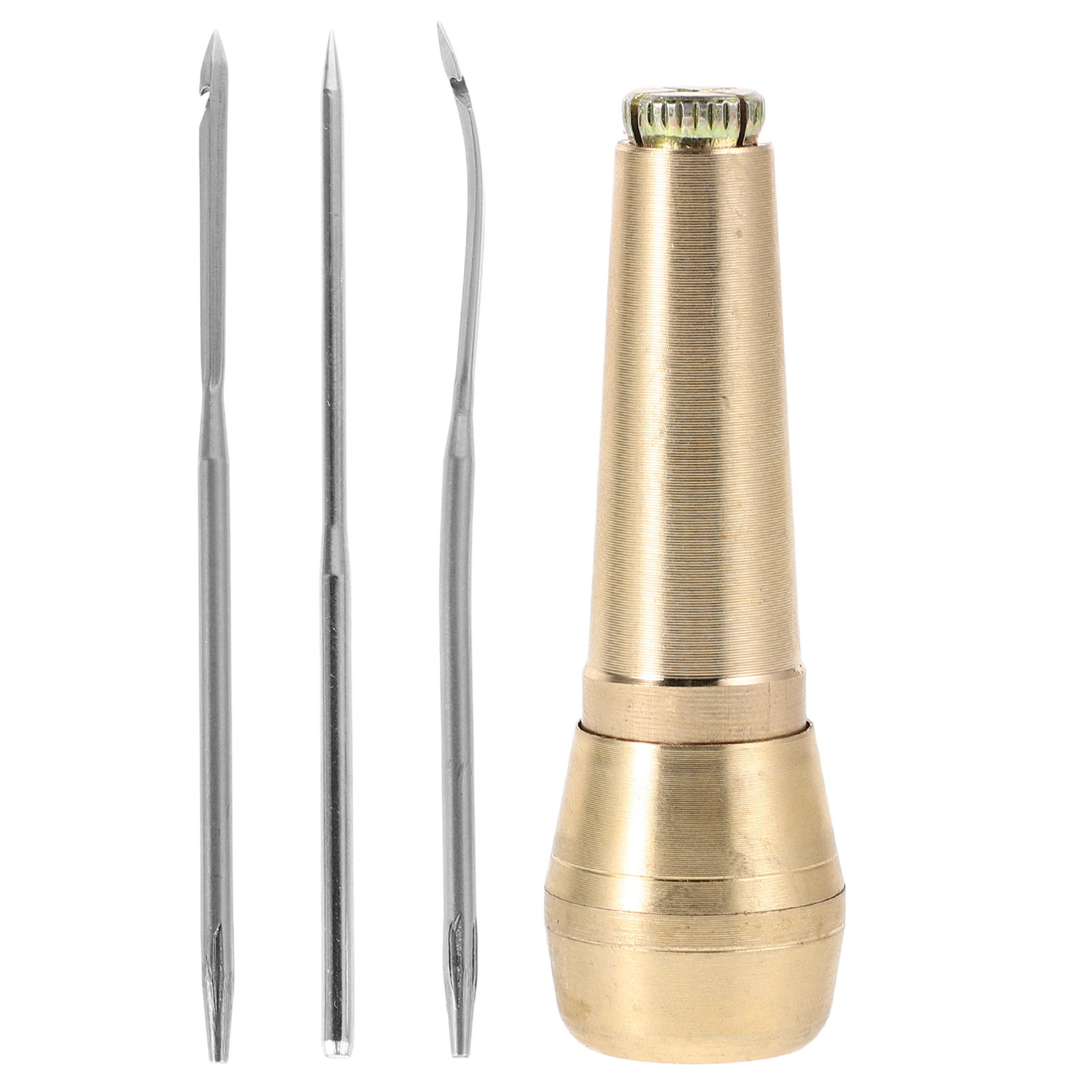 Leatherwork Hand Sewing Needles - 1 takım sağlam pirinç saplı kancalı