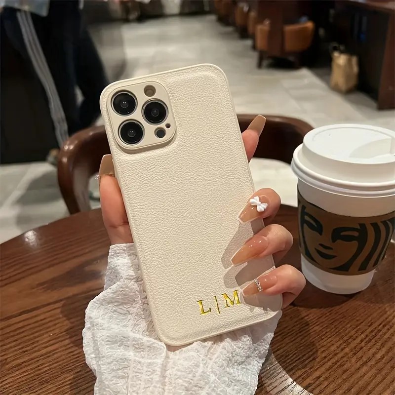 Leatherwork Letters - Kişiselleştirilmiş Özelleştirilmiş İsim Kılıfı iPhone 16
