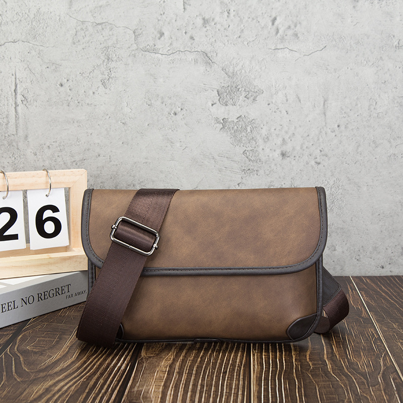 Leatherwork Letters - Lüks Marka Vintage Erkek Omuz Çantası