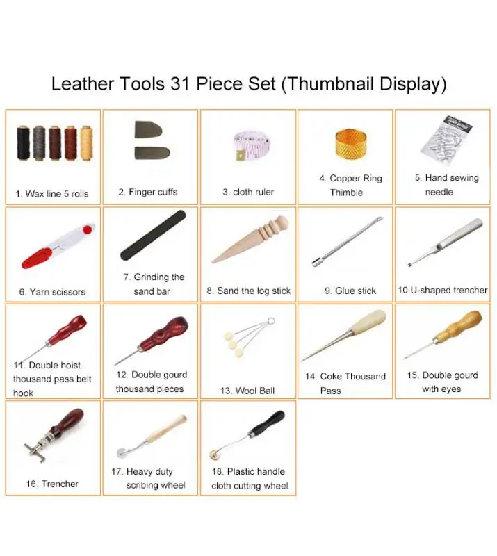 Leatherwork Hand Sewing Needles - Profesyonel Deri Dikiş El Sanatları Araçları
