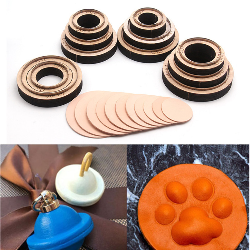 Leatherwork Templates - 1 adet Yuvarlak Deri Kesme Kalıp