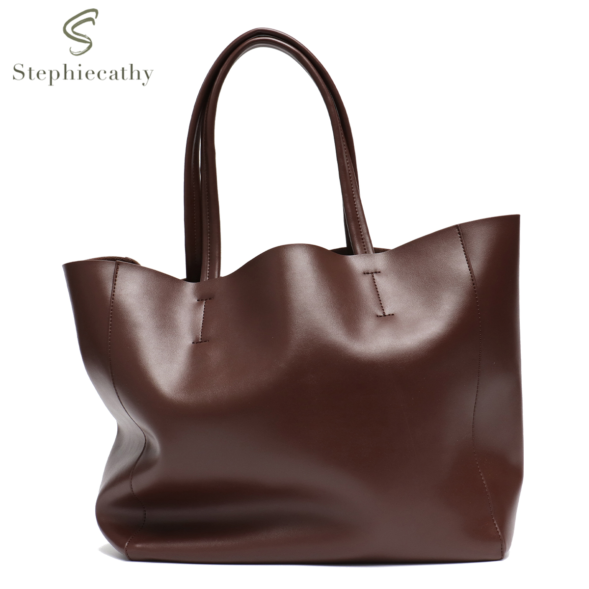 Leather Work Bag Laptop - Kadınlar için büyük kapasiteli Tote çanta