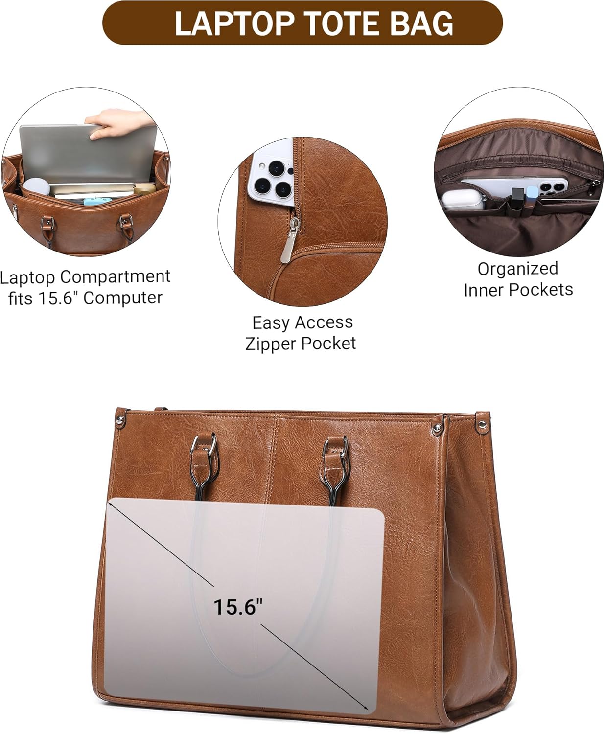 Kadınlar için İzoleli Beslenme - Leather Work Bag Laptop incelemesi ve fiyatı