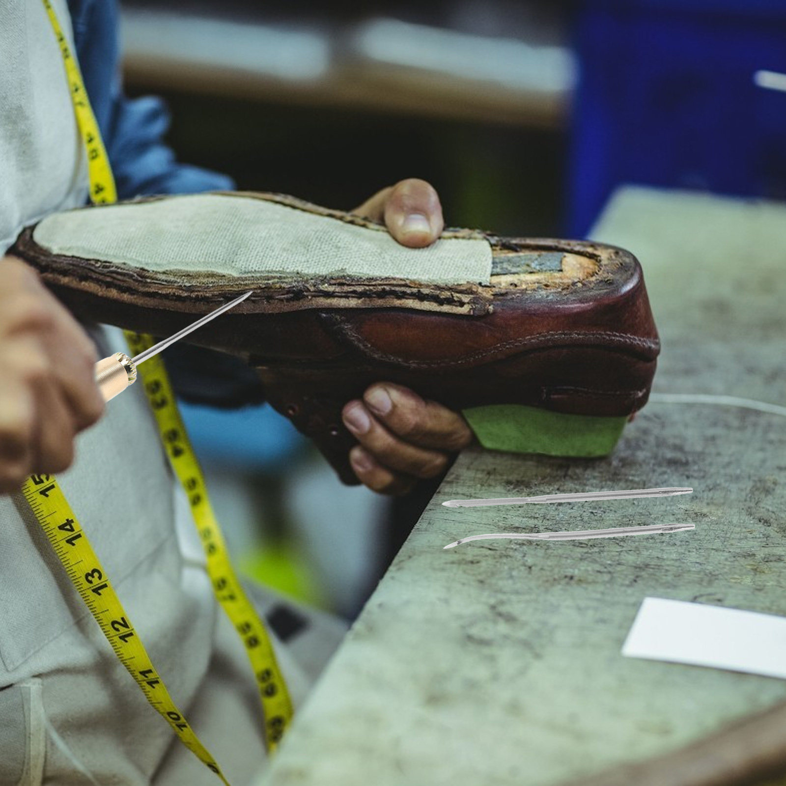 1 takım sağlam pirinç saplı ka - Leatherwork Hand Sewing Needles incelemesi ve fiyatı