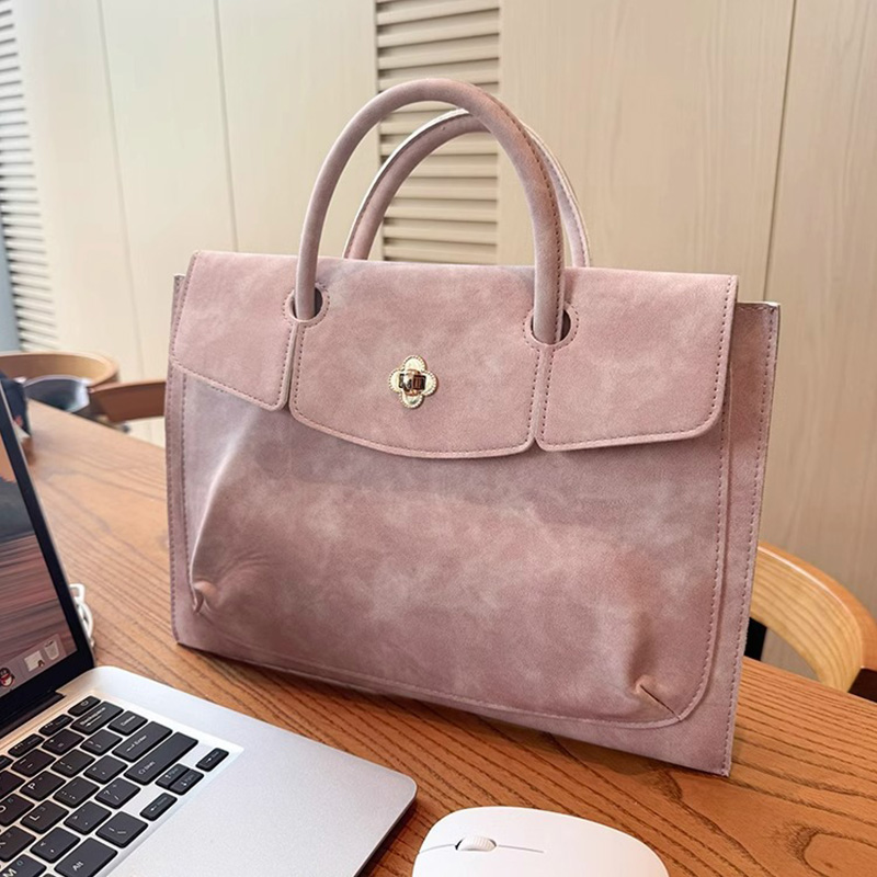 Şık Pembe PU Deri Laptop Çanta - Leather Work Bag Laptop incelemesi ve fiyatı