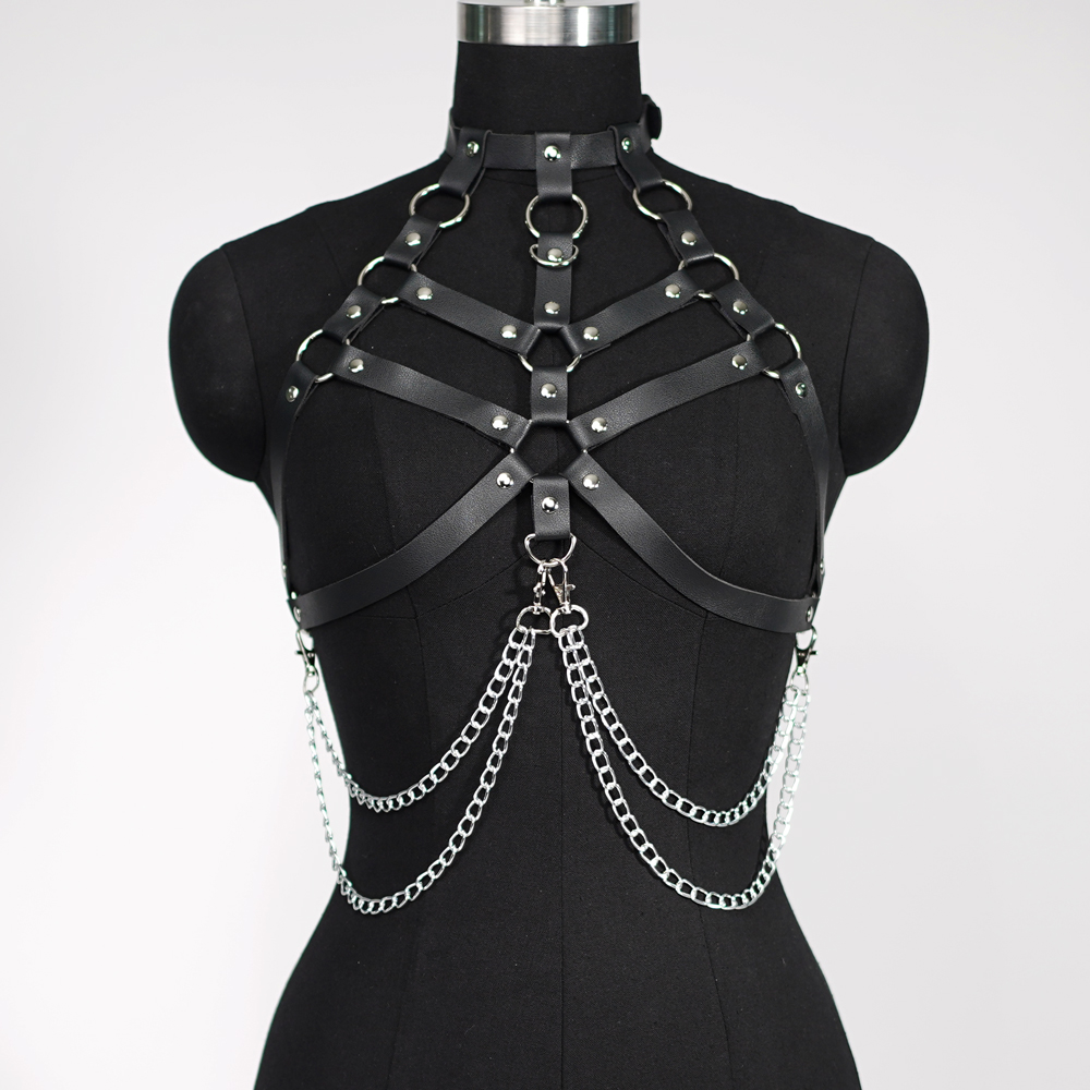 Kadınlar Seksi Koşum Kemer Göğ - Leather Work Harness incelemesi ve fiyatı