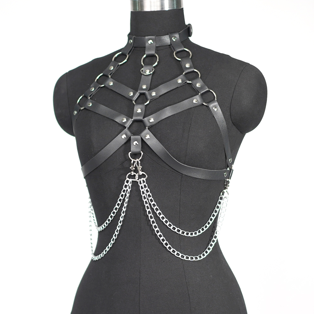 Kadınlar Seksi Koşum Kemer Göğ - Leather Work Harness incelemesi ve fiyatı