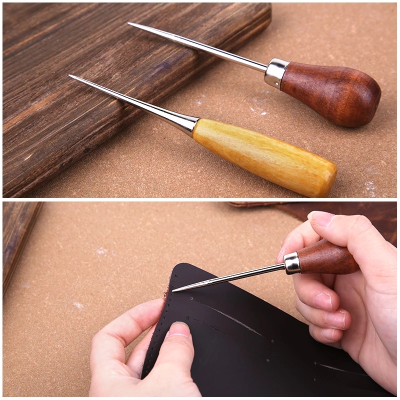 2 adet ahşap saplı dikiş awl d - Leatherwork Hand Sewing Needles incelemesi ve fiyatı