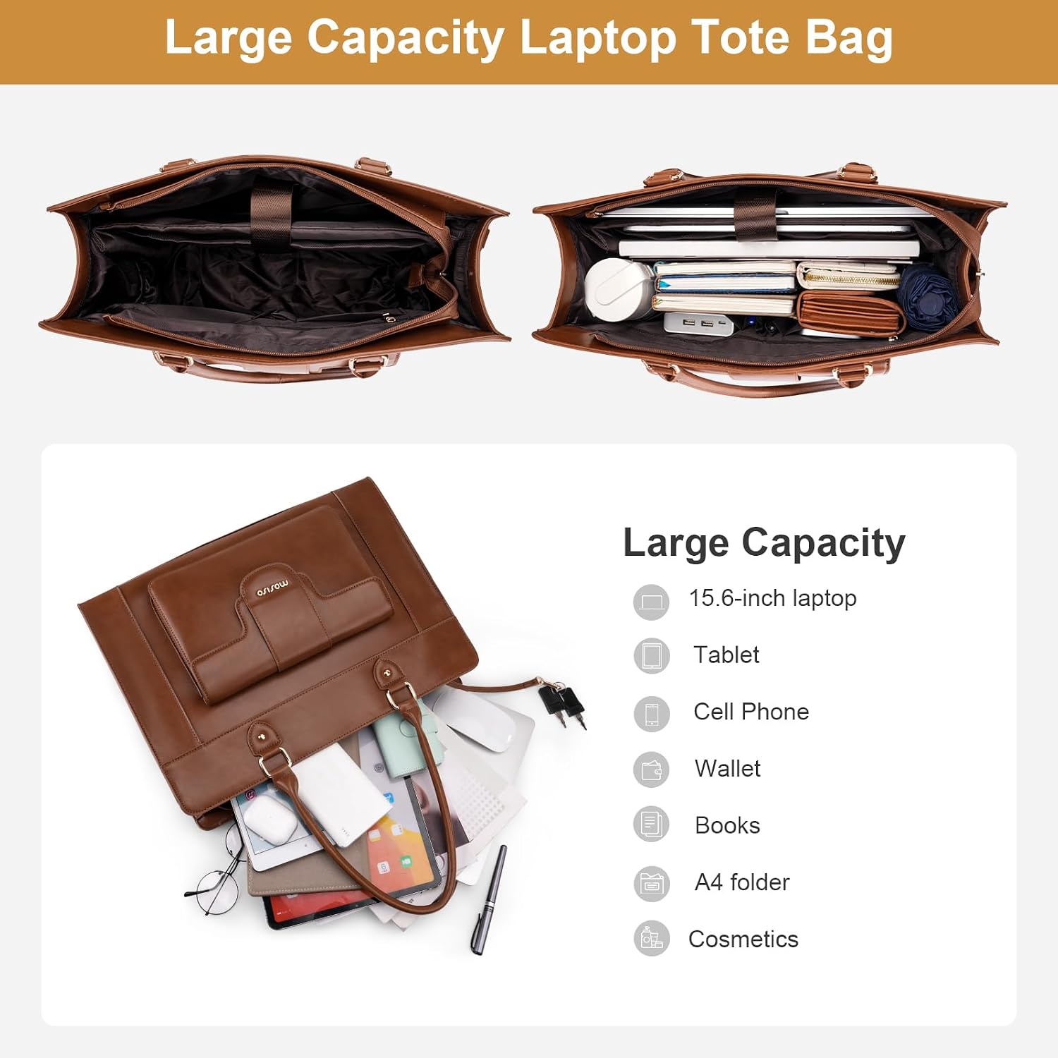 MOSISO Kadınlar için Laptop Ça - Leather Work Bag Laptop incelemesi ve fiyatı